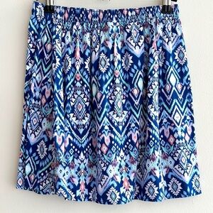 Divided by H&M Bohemian Aztec Geometric Print Neon Mini Skirt, Size 6
